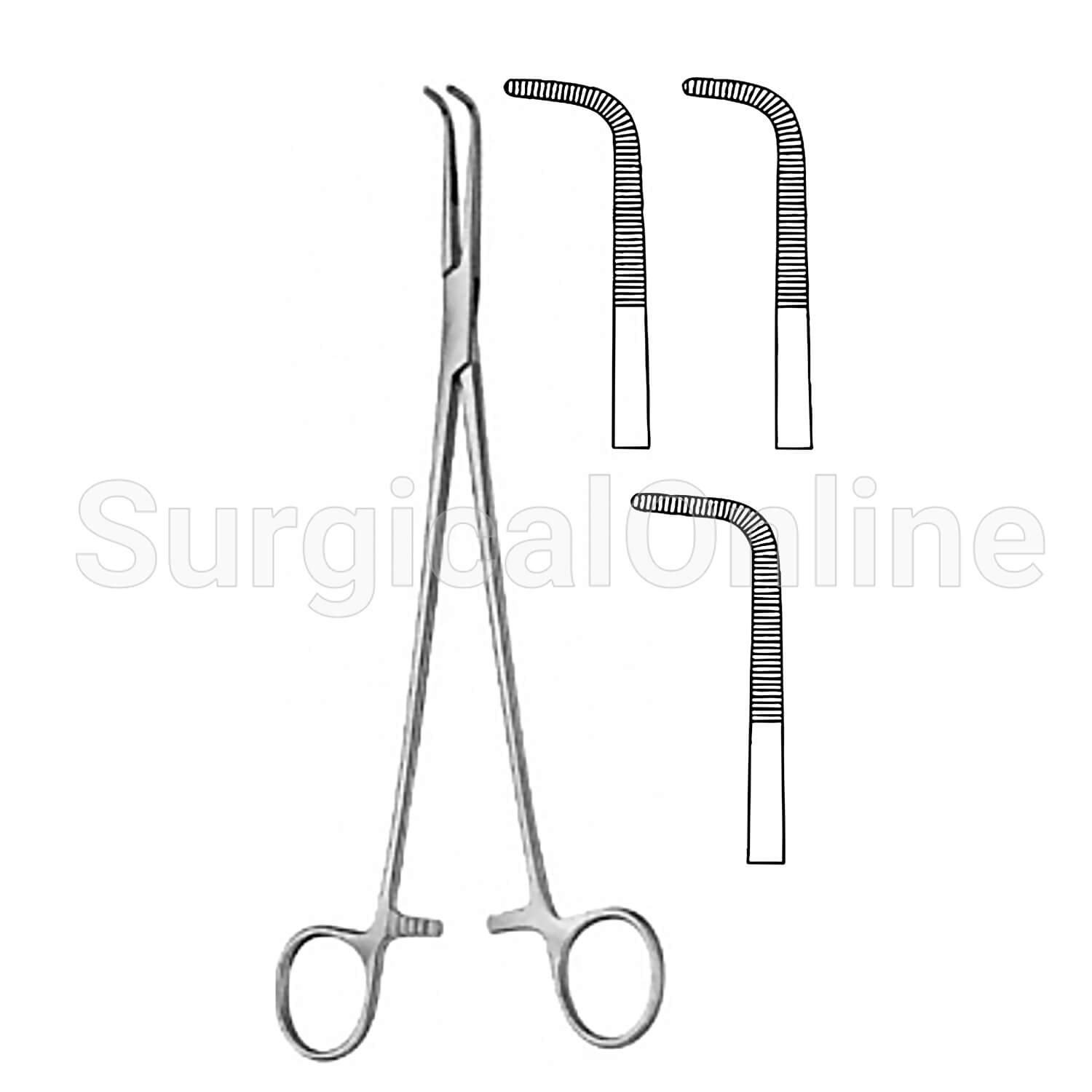 Delicate Right Angle Forceps, Fully Curved Jaws, 5 1/2" (14.0 Cm)